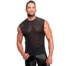 Noir Handmade Sleeveless Mesh Shirt H083 - Black