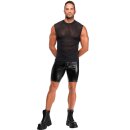 Noir Handmade Sleeveless Mesh Shirt H083 - Black