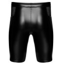 Noir Handmade Powerwetlook Biker Shorts H089 - Schwarz