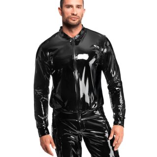 Noir Handmade Lack Jacke VOLTAGE H092 - Schwarz