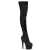 Pleaser Plateau Overknee Stiefel ADORE-3000WR - Stoff Schwarz