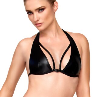 Noir Handmade Halterneck Bralette F391 - Black