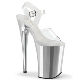 Pleaser INFINITY-908 - Silver/Chrome