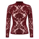 Noir Handmade Langarm Flock Top F425