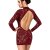 Noir Handmade Langarm Flock Minikleid F423