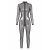 Noir Handmade Transparent Catsuit F429 - Silver
