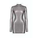 Noir Handmade Transparent Longsleeve Minidress F431 - Silver