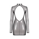 Noir Handmade Transparent Longsleeve Minidress F431 - Silver