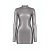 Noir Handmade Transparent Longsleeve Minidress F431 - Silver