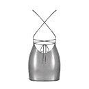 Noir Handmade Transparent Minidress F428 - Silver
