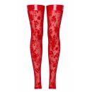 Noir Handmade Flock Str&uuml;mpfe F417 - Rot