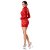 Noir Handmade Longsleeve Flock Minidress F415 - Red