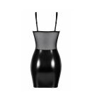 Noir Handmade Minikleid mit Schn&uuml;rung F409 - Schwarz