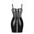 Noir Handmade Minikleid mit Schnürung F409 - Schwarz