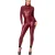Noir Handmade Powerwetlook Catsuit mit 3-Wege Zipper F395 - Burgunderrot