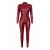 Noir Handmade Powerwetlook Catsuit mit 3-Wege Zipper F395 - Burgunderrot