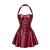 Noir Handmade Powerwetlook Korsett Minikleid F397 - Burgunderrot