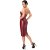 Noir Handmade Powerwetlook Korsett Midikleid F396 - Burgunderrot