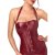 Noir Handmade Powerwetlook Korsett Midikleid F396 - Burgunderrot