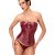 Noir Handmade Powerwetlook Corset Top F398 - Burgundy
