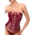 Noir Handmade Powerwetlook Corset Top F398 - Burgundy