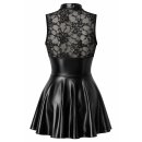 Noir Handmade Spitzen Minikleid F404 - Schwarz
