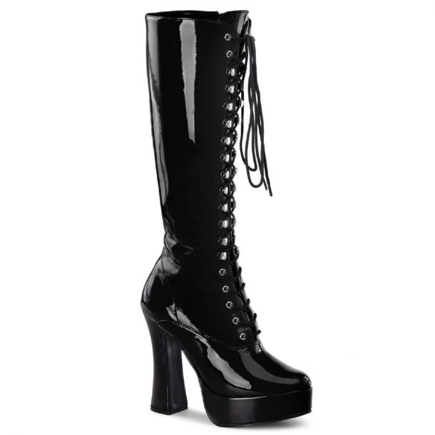 Knee Boot ELECTRA-2020 - Patent Black