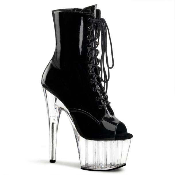 Platform ankle boots ADORE-1021 - Black/Clear