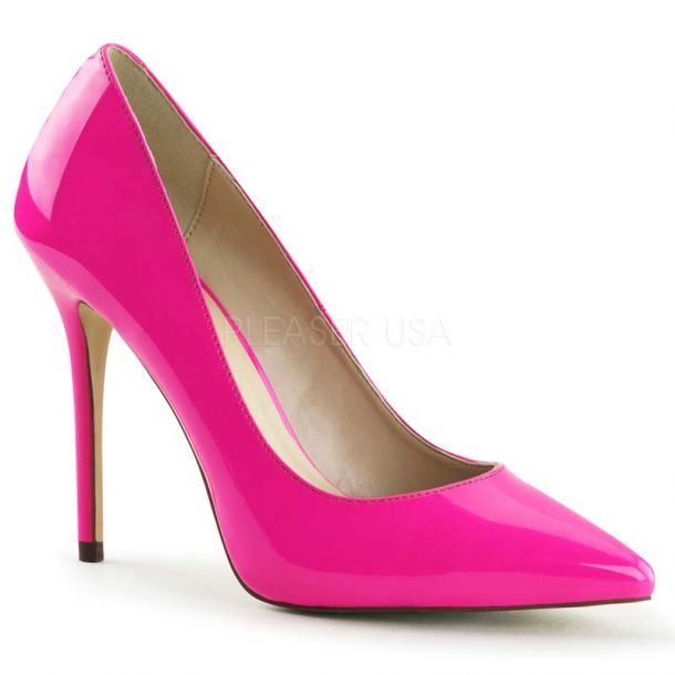 High Heels AMUSE-20 - Patent Neon Fuchsia