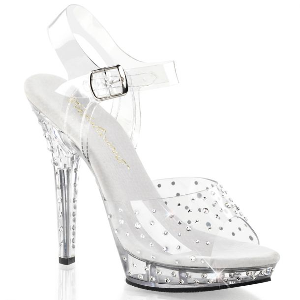 High with clear rhinestones heels 15 Trendy