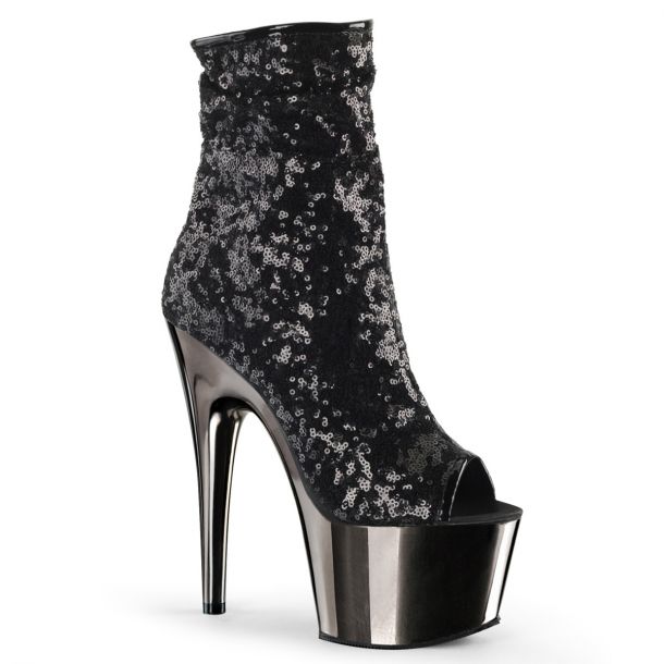 Sequin Ankle Boots ADORE-1008SQ - Black