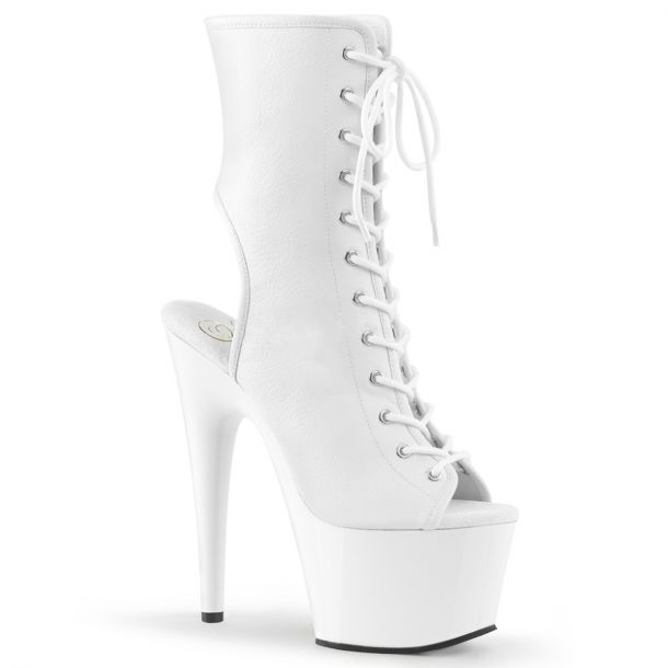 Platform ankle boots DELIGHT-1016 - PU White