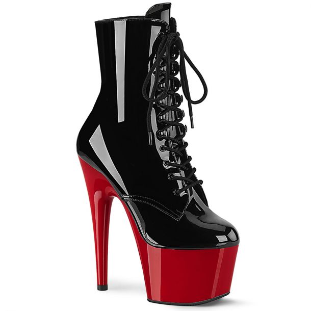 Platform Ankle Boots ADORE-1020 - Patent Black/Red