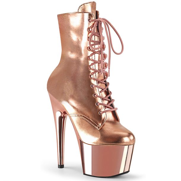 Platform Ankle Boots ADORE-1020 - Rose Gold Metallic