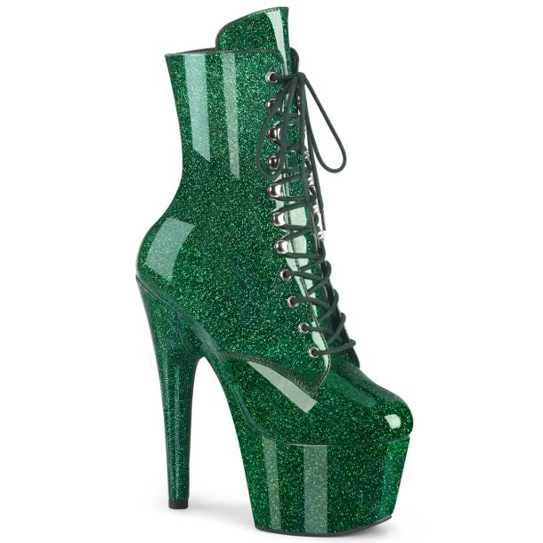 Platform Boots ADORE-1020GP - Glitter Emerald Green