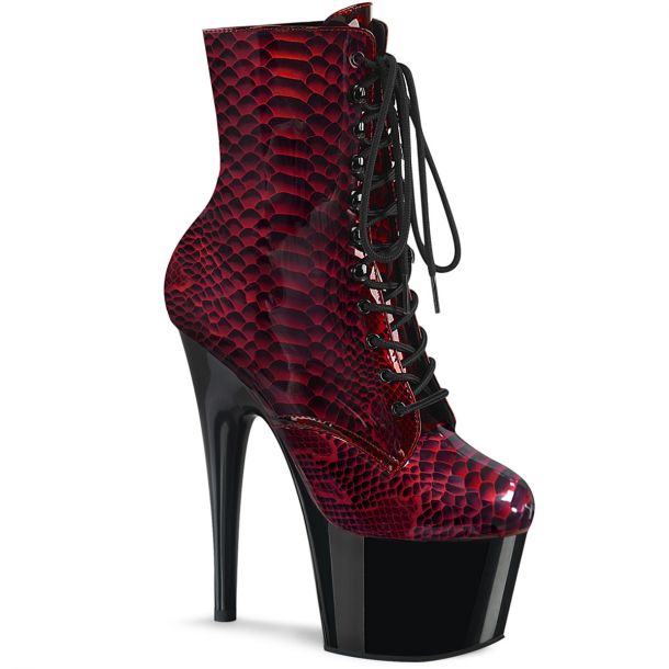 Snake Print Boots ADORE-1020SP - Red