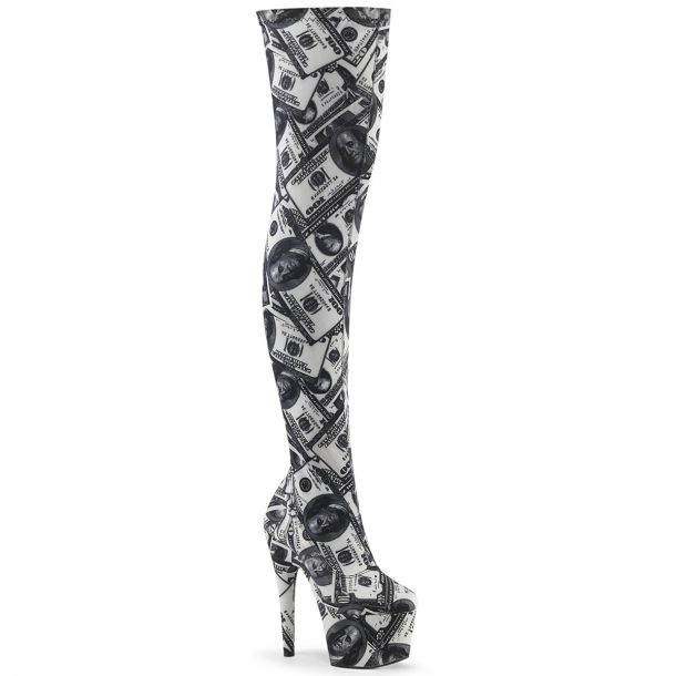 Extreme Overknee Boots ADORE-3000DP - Dollar Print