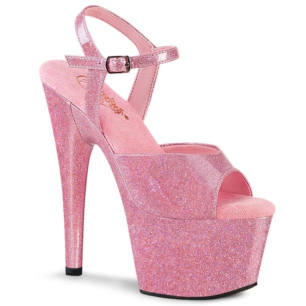 Platform High-Heeled Sandal ADORE-709GP - Glitter Baby Pink