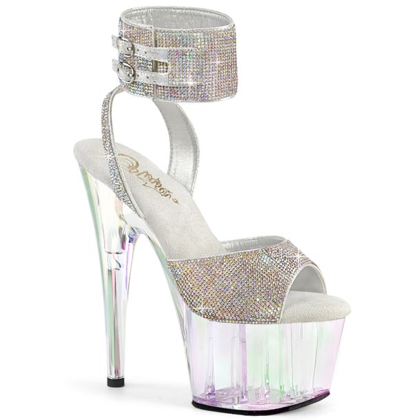 Platform High Heels ADORE-791HTRS - Silver / Holographic