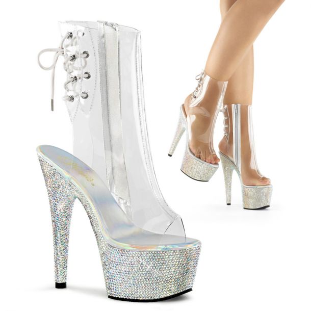 Ankle boots BEJEWELED-1018DM-7 - Clear