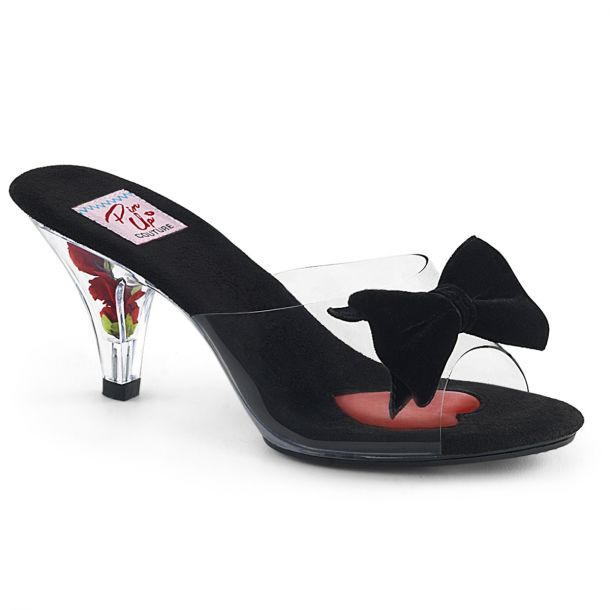 Mules BELLE-301BOW - Clear/Black