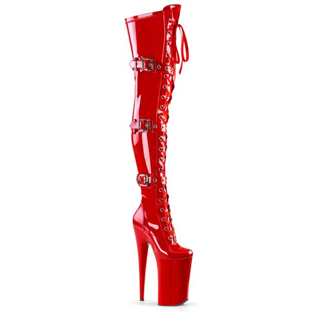 Extreme Plateau Heels BEYOND-3028 - Patent Red