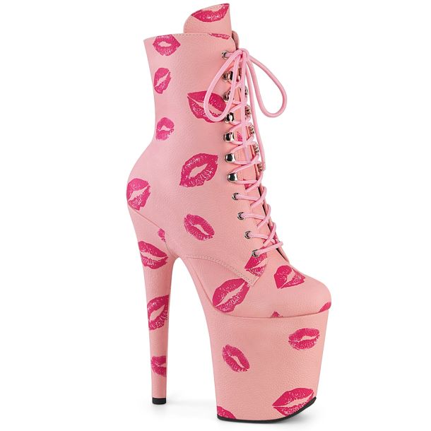 Platform Ankle Boots FLAMINGO-1020KISSES - Baby Pink