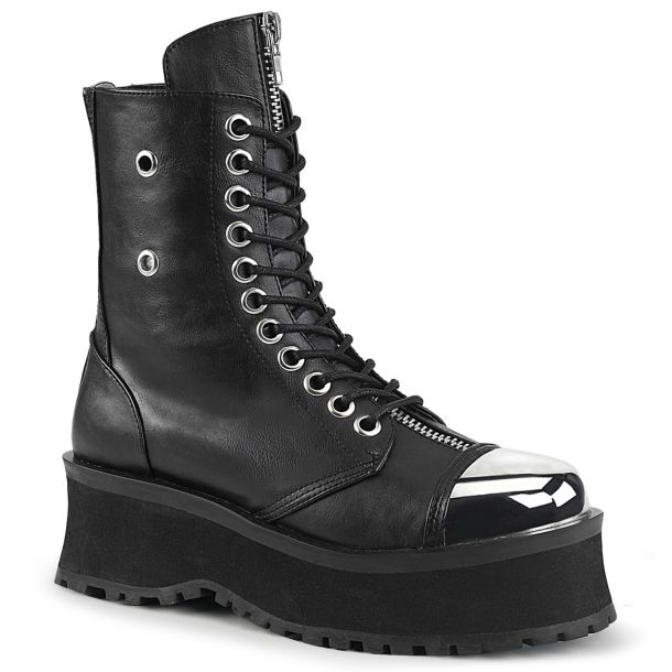 Platform Ankle Boots GRAVEDIGGER-10 - Black
