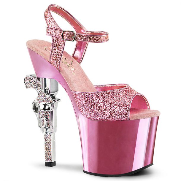 Platform High Heels REVOLVER-709G - Baby Pink