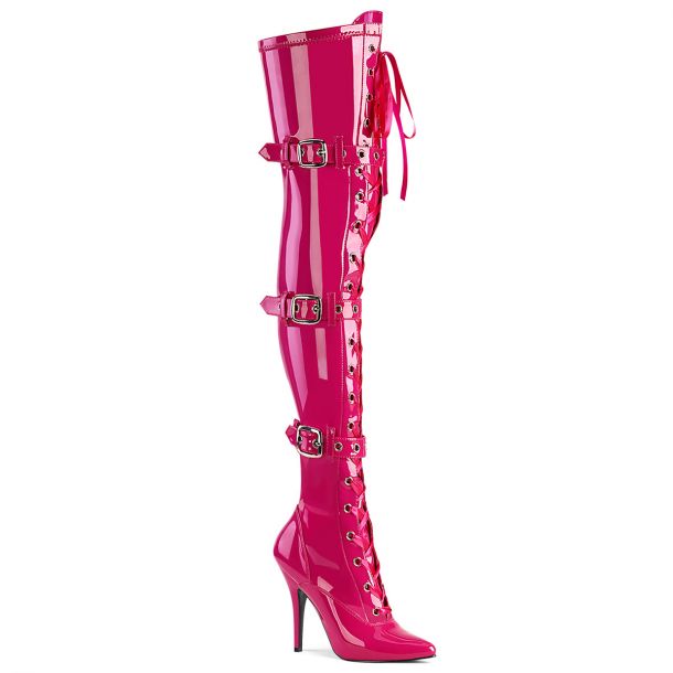 Overknee Boot SEDUCE-3028 - Patent Hot Pink