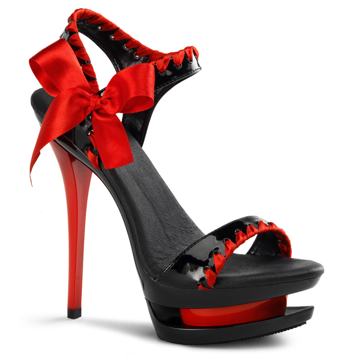 red pleaser high heels