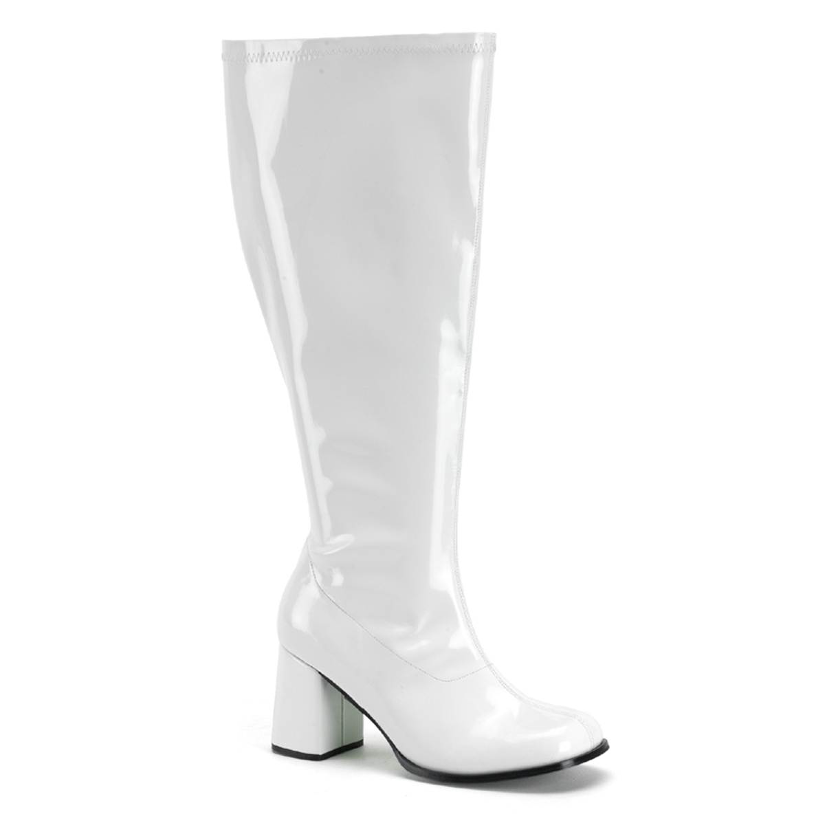 patent white boots