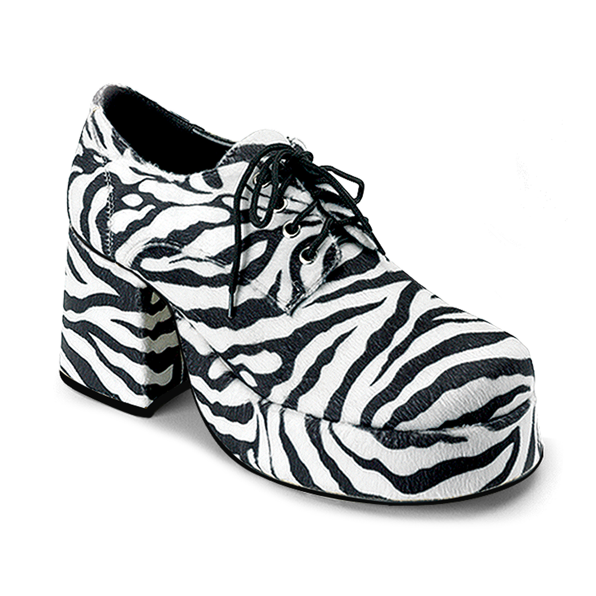 Afname Verplicht verdund Men Platform Shoes JAZZ-02 - Zebra, Funtasma