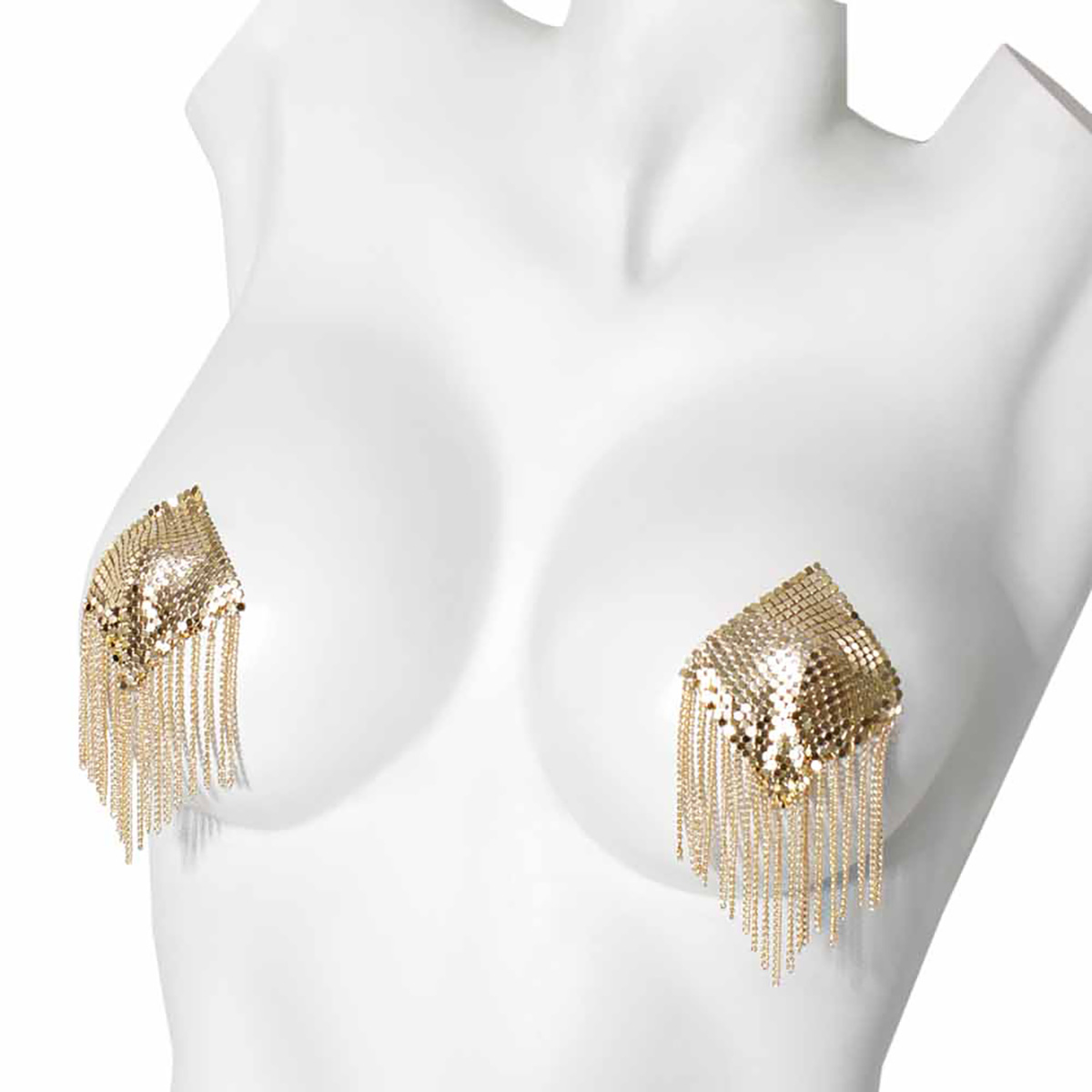 Diamond-shaped Nipple Pasties - Gold, Coquette